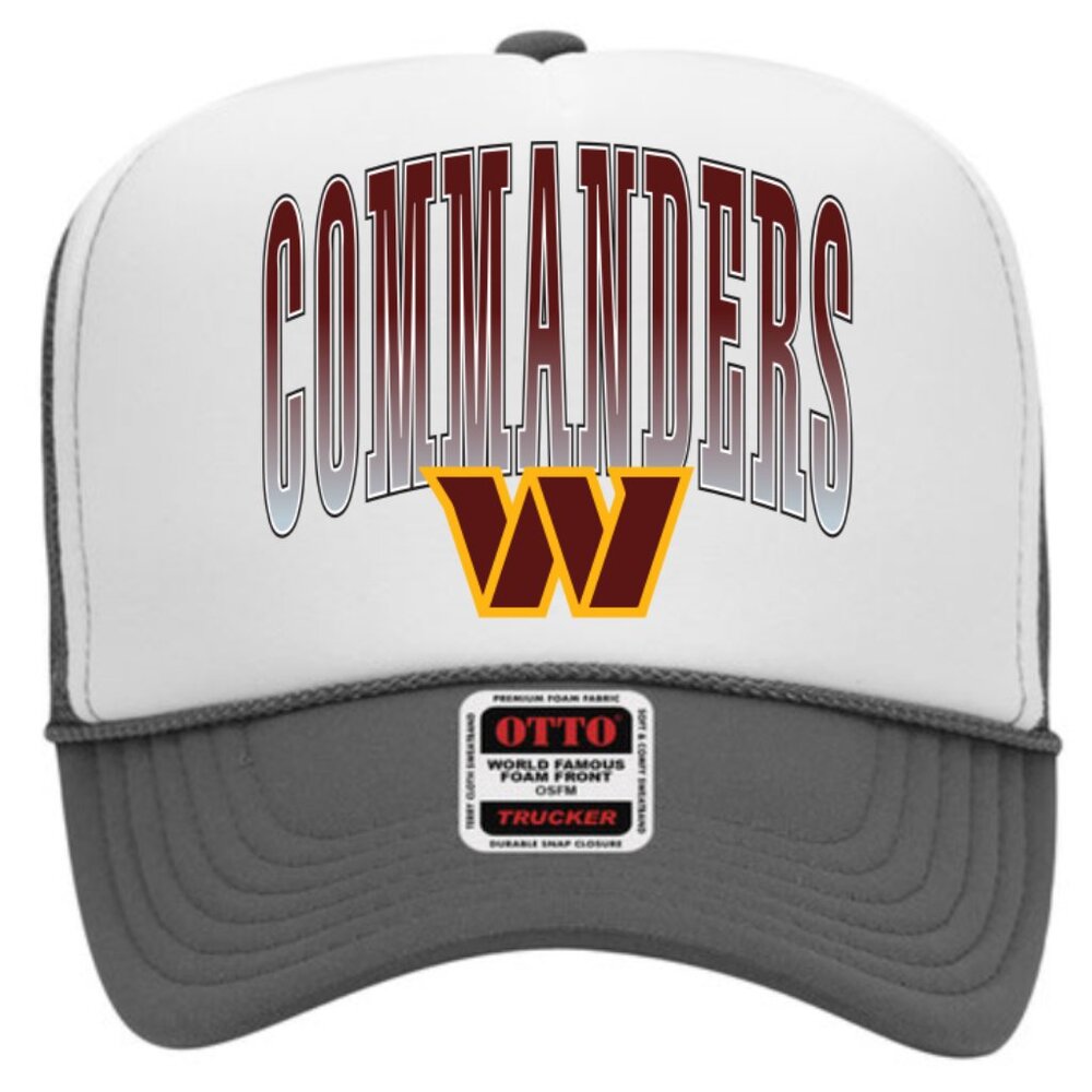 NEW - Adult Grey Washington Commanders Trucker Hat